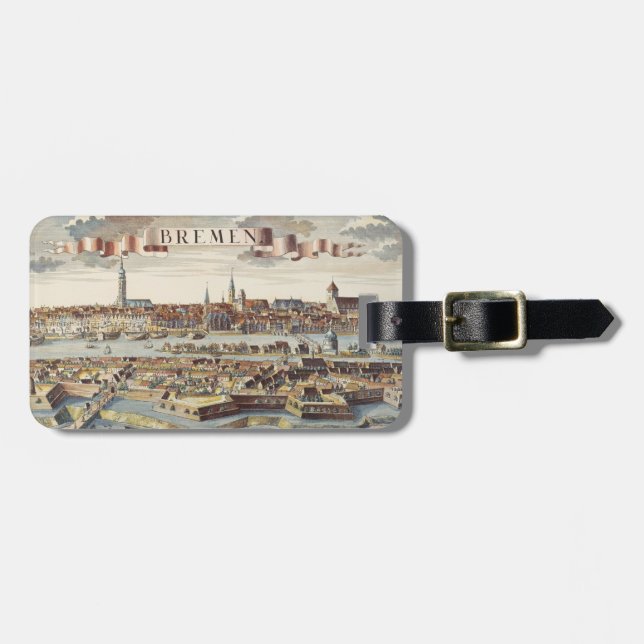 Étiquette À Bagage Brême, Allemagne, 1719 (Devant horizontal)