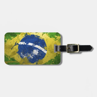 Étiquette À Bagage Brésil-Drapeau