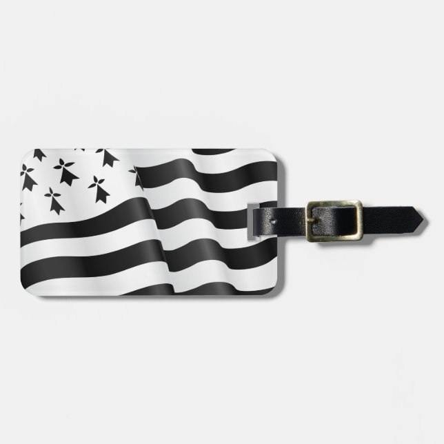 Étiquette À Bagage Breton de Drapeau (drapeau breton) (Devant horizontal)