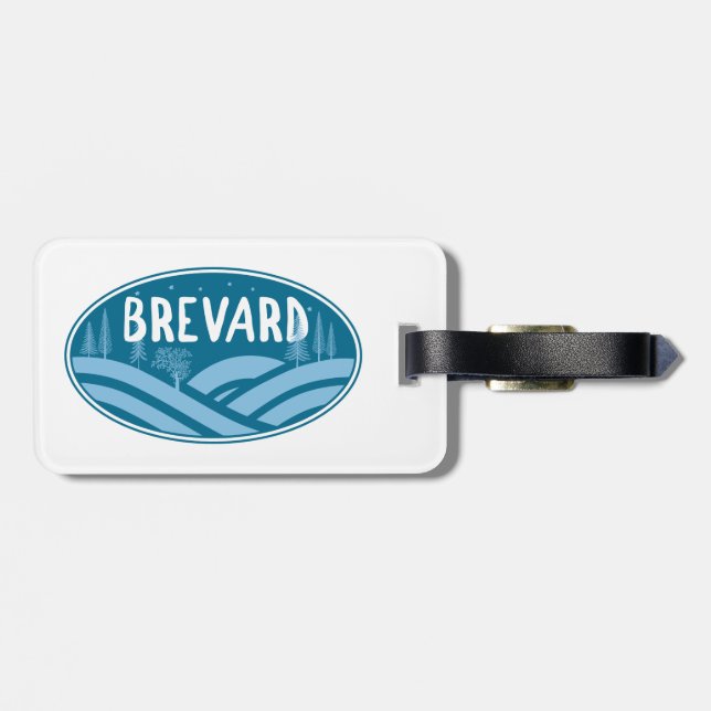 Étiquette À Bagage Brevard Caroline du Nord Extérieur (Dos horizontal)