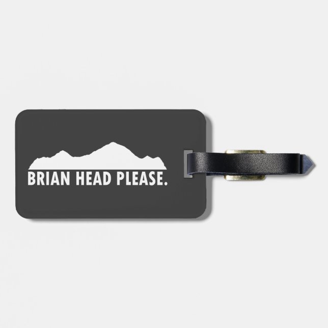 Étiquette À Bagage Brian Head Utah S'Il Vous Plaît (Dos horizontal)