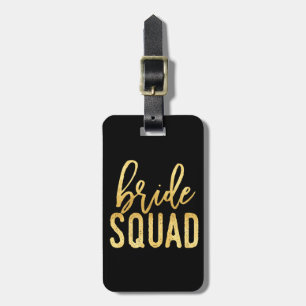 Étiquette À Bagage Bride Squad Gold