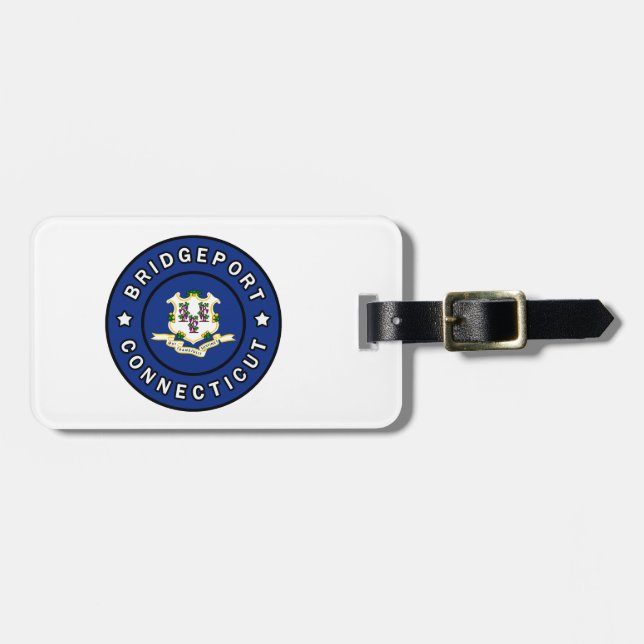 Étiquette À Bagage Bridgeport Connecticut (Devant horizontal)
