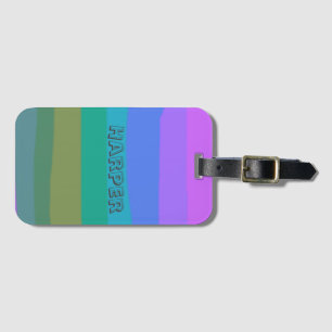 Étiquette À Bagage Bright Arty Joli Cool Filles colorées