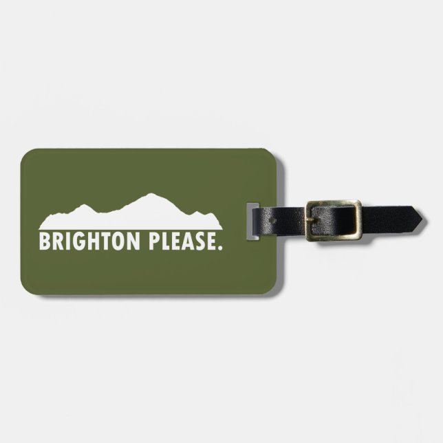 Étiquette À Bagage Brighton S'Il Te Plaît (Devant horizontal)