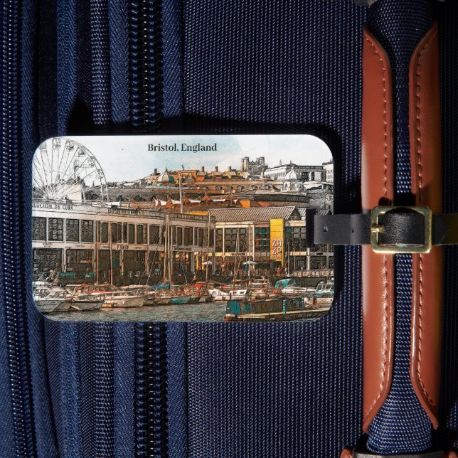 Étiquette À Bagage Bristol Angleterre UK Panorama (Insitu Rectoal 4)