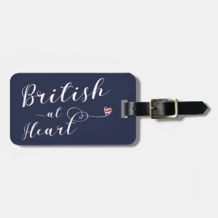 Étiquette À Bagage Britanniques à Heart Luggage Modèle, Royaume-Uni