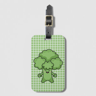Étiquette À Bagage Brocoli vert drôle