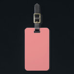 Étiquette À Bagage Bruit rose de corail solide de couleur<br><div class="desc">Bruit rose de corail solide de couleur.  La belle nuance de pastèque est un joli contexte à votre propre texte ou monogramme.  Venez dans les une série de le décor à la maison et l'électronique. Motifs coordonnés aussi disponibles.</div>