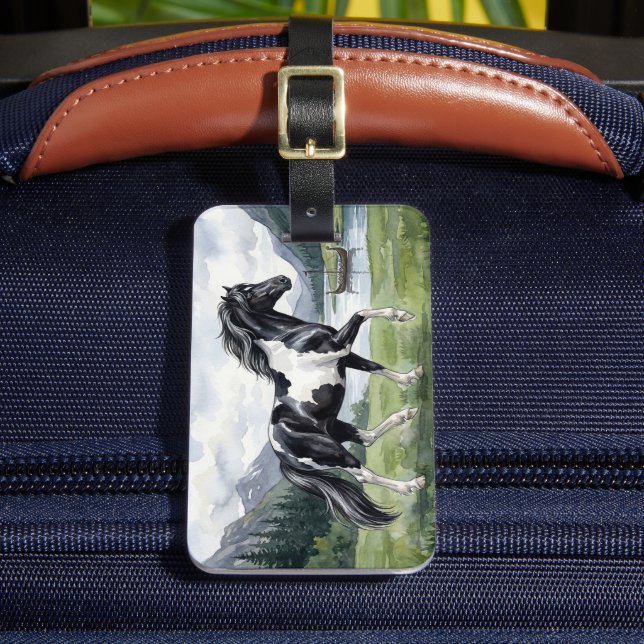 Étiquette À Bagage Brunskjottur Black pinto Icelandic (Insitu Rectoal 2)