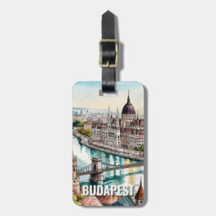 Étiquette À Bagage Budapest Hongrie Parlement Horizon personnalisé