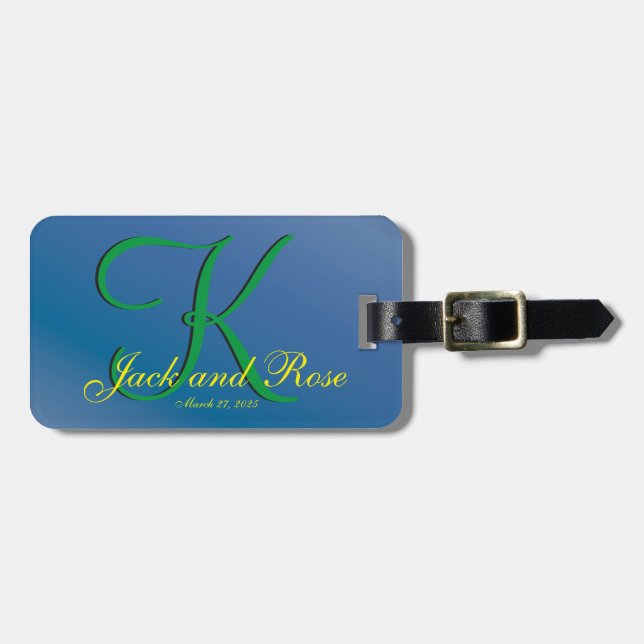 Étiquette À Bagage Budget cool Blueberry Fab (Devant horizontal)