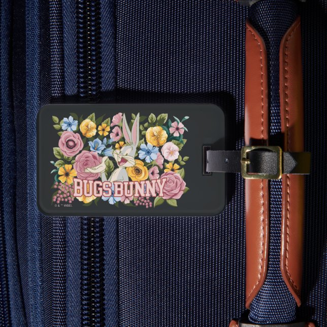 Étiquette À Bagage Bugs Bunny Floral Broderie Graphique (Insitu Rectoal 4)