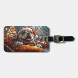 Étiquette À Bagage Bullmastiff Dog Roller Dessous de verre Noël