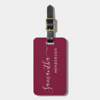 Burgundy Bagages Tags Mariage Table Plan/Favoriser