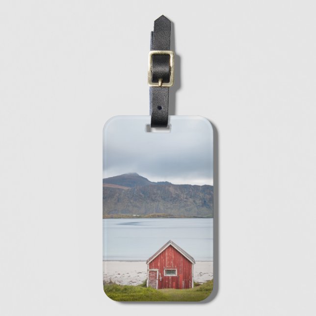 Étiquette À Bagage Cabine rouge Ramberg Lofoten (Devant Vertical)