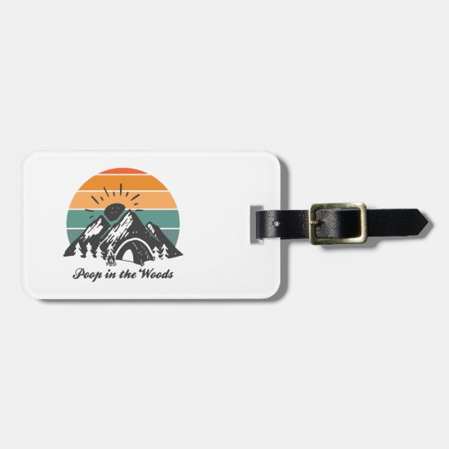 Étiquette À Bagage Caca Dans Les Bois (Devant horizontal)