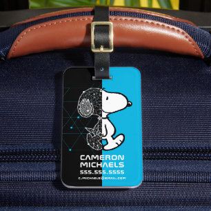 Étiquette À Bagage cacahuètes Conception géométrique Snoopy