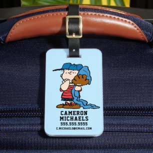 Étiquette À Bagage cacahuètes   Linus Dans Son Engin De Baseball