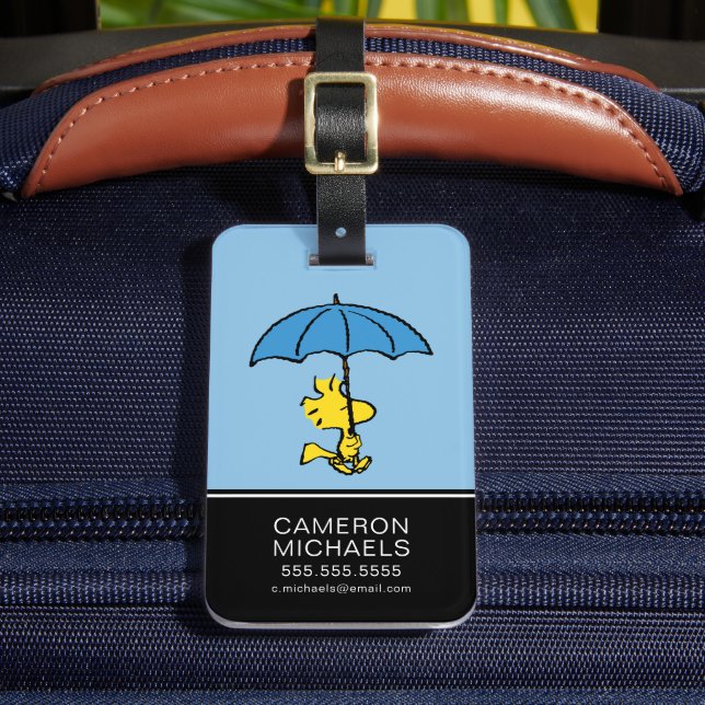 Étiquette À Bagage cacahuètes | Parapluie bleu Woodstock (Insitu Rectoal 2)