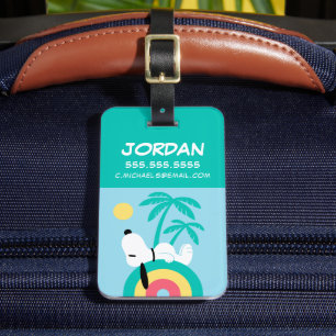 Étiquette À Bagage cacahuètes   Snoopy Deco Dreams Club Paradiso