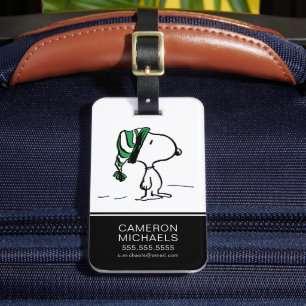 Étiquette À Bagage cacahuètes   Snoopy Green Casquette de neige