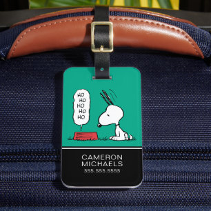 Étiquette À Bagage cacahuètes   Snoopy Ho Ho Ho Plat alimentaire