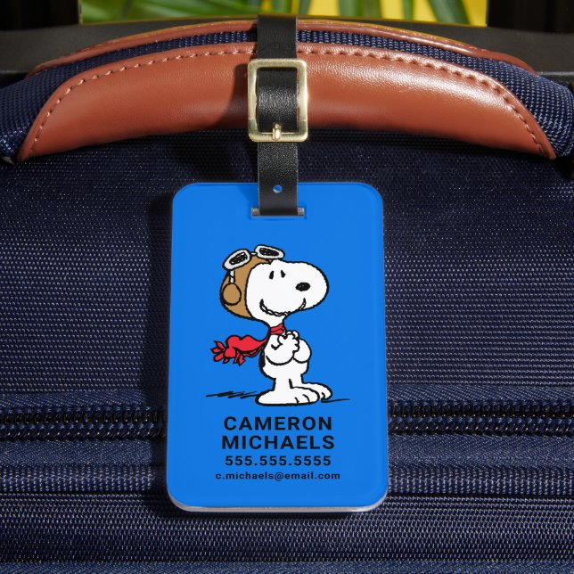 Étiquette À Bagage cacahuètes | Snoopy L'As Volant (Insitu Rectoal 2)