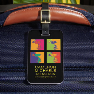 Étiquette À Bagage cacahuètes   Snoopy Pop Art Moderne