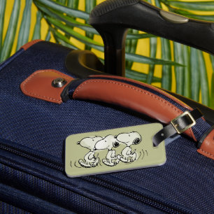 Étiquette À Bagage cacahuètes Snoopy Walking Tall