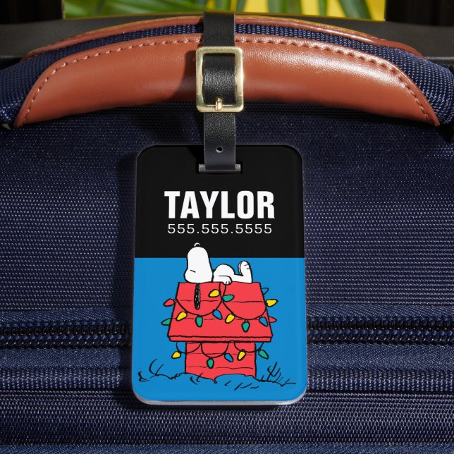 Étiquette À Bagage cacahuètes | Snoopy's Dog House With Lights (Insitu Rectoal 2)