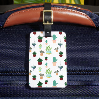 Étiquette À Bagage Cactées Succulentes Personnalisées