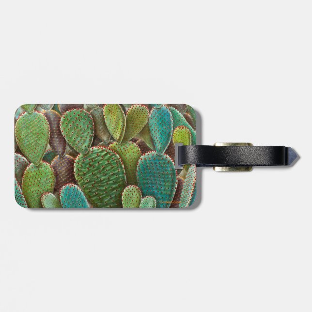 Étiquette À Bagage Cactus (Dos horizontal)