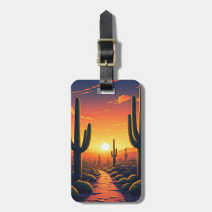 Étiquette À Bagage Cactus du Parc national du Saguaro Souvenir