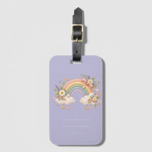 Étiquette À Bagage Cadeau Arc-en-ciel à l'aquarelle – Nuage Charmant