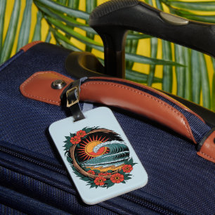 Étiquette À Bagage Cadeau de vacances au coucher du soleil pour amate