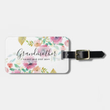 Cadeau Grandma - Jolie Plum Fleurs roses Perosonal