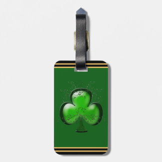 Étiquette À Bagage Cadeau irlandais Shamrock vert personnalisé