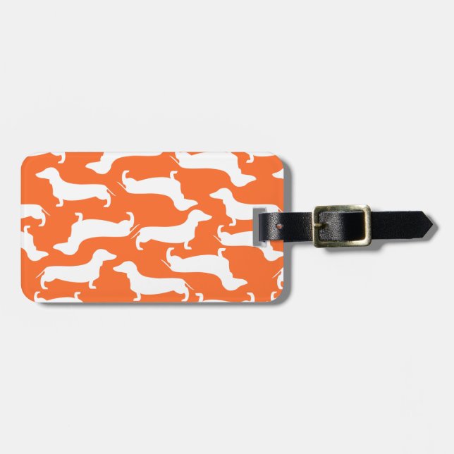 Étiquette À Bagage Cadeau parfait de motif mignon de teckel pour (Devant horizontal)