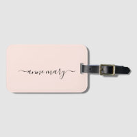 Cadeau personnalisé avec monogramme rose blush pou