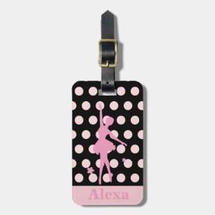 Étiquette À Bagage Cadeau personnalisé jolie ballerine pois