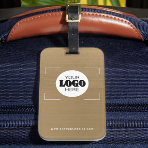 Étiquette À Bagage Cadeau promotionnel logo d'entreprise métallisé br