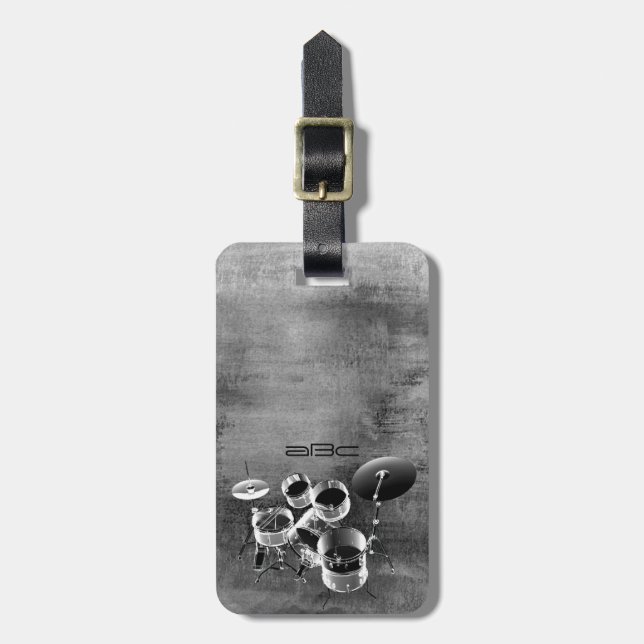 Étiquette À Bagage Cadeau réglé/personnalisé de tambour pour des (Devant Vertical)