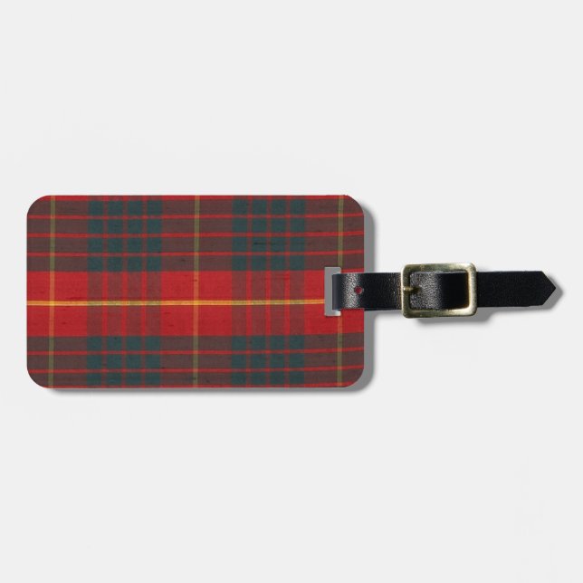 ÉTIQUETTE À BAGAGE CADEAUX DE CONCEPTION DE TARTAN DE CLAN DE CAMERON (Devant horizontal)