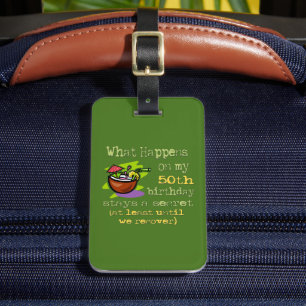 Étiquette À Bagage Cadeaux de fête du 50e anniversaire. Que se passe-