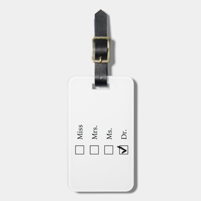 Étiquette À Bagage Cadeaux de PhD pour des femmes (Devant Vertical)