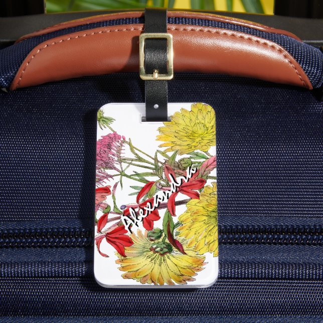 Étiquette À Bagage Cadeaux Floraux Festifs de Printemps (Insitu Rectoal 2)