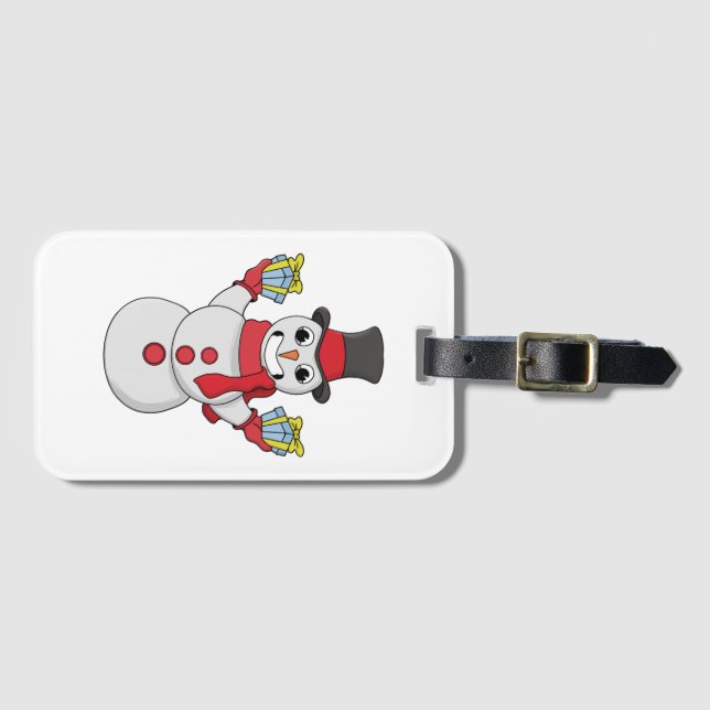 Étiquette À Bagage Cadeaux pour vous de Snowman (Devant Horizontal)