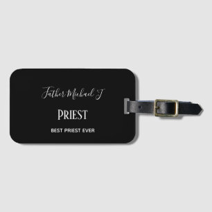 Étiquette À Bagage CADEAUX PRIVÉS - personnalisation Classique Blanc