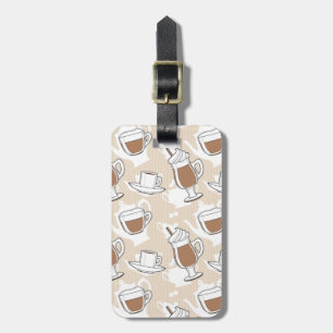 Étiquette À Bagage Café, motif doux